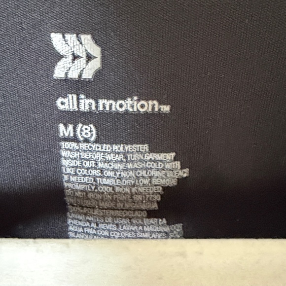 All in Motion Black Activewear Top with Moon theme - Picture 2 of 3